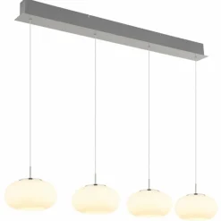 Luminaires Globo Lighting Quintara Suspension LED Nickel mat, 1 lumière