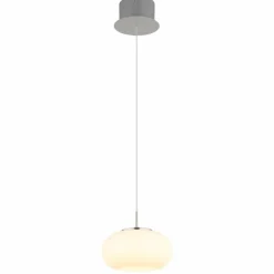 Luminaires Globo Lighting Quintara Suspension LED Nickel mat, 1 lumière