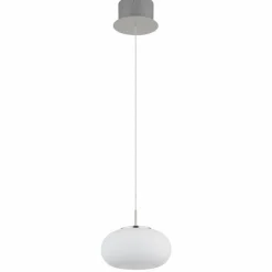 Luminaires Globo Lighting Quintara Suspension LED Nickel mat, 1 lumière