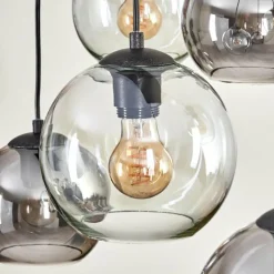 hofstein Quinteiro Suspension Noir, 6 lumières