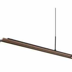 Lampes En Bois-Luminaires Globo Lighting Quito Suspension LED Brun foncé, Noir, 1 lumière