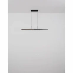 Lampes En Bois-Luminaires Globo Lighting Quito Suspension LED Brun foncé, Noir, 1 lumière