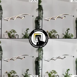 hofstein Radogna Suspension, Suspension LED Argenté, 2 lumières