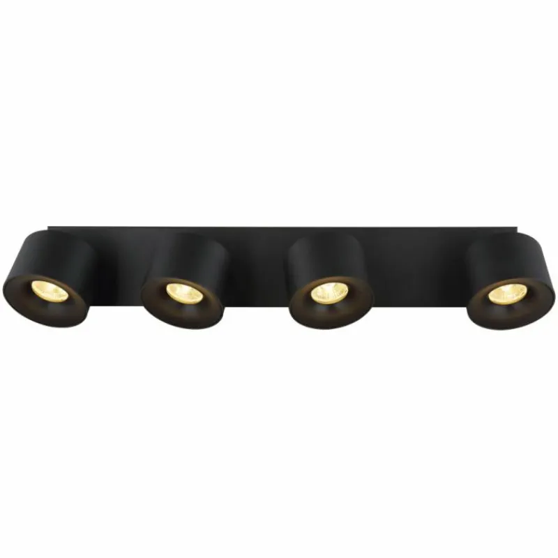 Luminaires Globo Lighting Rae Plafonnier LED Noir, 4 lumières* Éclairage Led