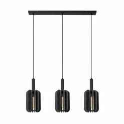 Lampes En Tissu-Luminaires Lucide RAFAL Suspension Noir, 3 lumières
