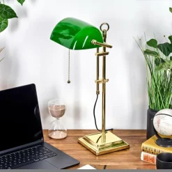 hofstein Ragaz Lampe de banquier, Lampe de bureau, Lampe à poser Laiton, 1 lumière