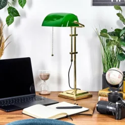 hofstein Ragaz Lampe de banquier, Lampe de bureau, Lampe à poser Laiton, 1 lumière