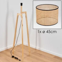 Luminaires Scandinaves-hofstein Ramila Lampadaire Écru, 1 lumière