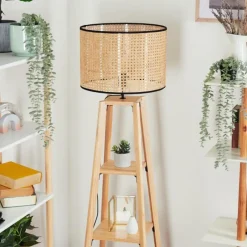 Style Boho-Chic-hofstein Ramila Lampadaire Écru, 1 lumière