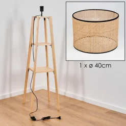 Style Boho-Chic-hofstein Ramila Lampadaire Écru, 1 lumière