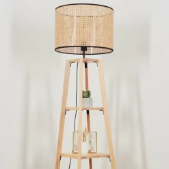 Style Boho-Chic-hofstein Ramila Lampadaire Écru, 1 lumière