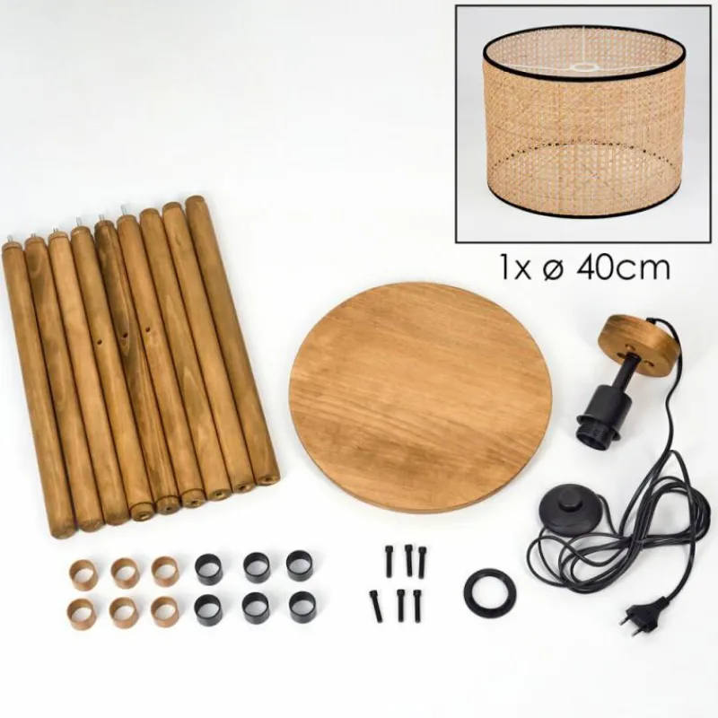 Luminaires Scandinaves-hofstein Ramila Lampadaire Écru, 1 lumière