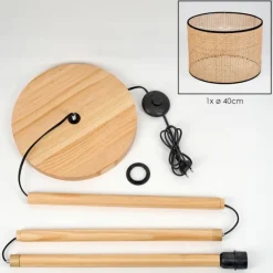 Luminaires Scandinaves-hofstein Ramila Lampadaire Écru, 1 lumière