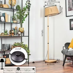 Luminaires Scandinaves-hofstein Ramila Lampadaire Écru, 1 lumière