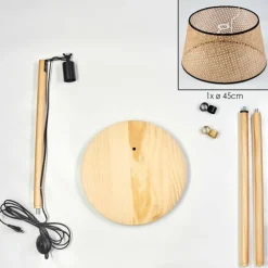 Luminaires Scandinaves-hofstein Ramila Lampadaire Écru, 1 lumière