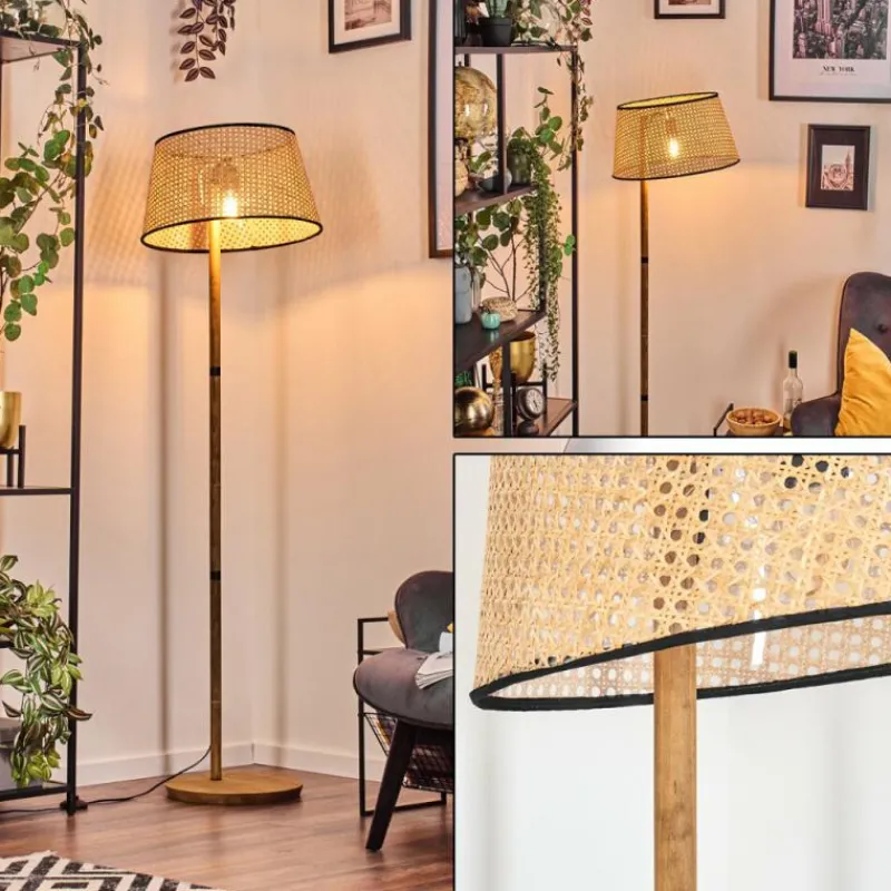 Lampes En Tissu-hofstein Ramila Lampadaire Écru, 1 lumière