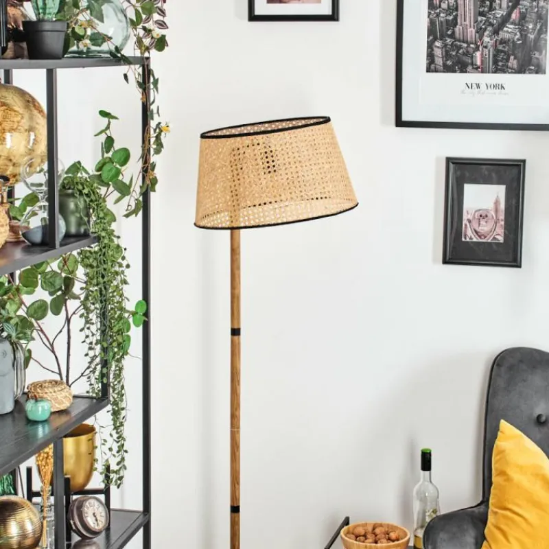 Lampes En Tissu-hofstein Ramila Lampadaire Écru, 1 lumière