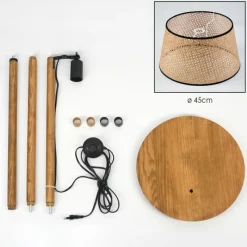 Lampes En Tissu-hofstein Ramila Lampadaire Écru, 1 lumière