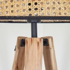 Luminaires Scandinaves-hofstein Ramila Lampadaire Écru, Noir, 1 lumière