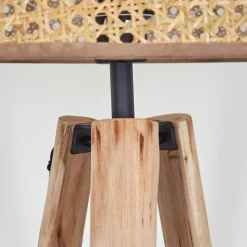 Luminaires Scandinaves-hofstein Ramila Lampadaire Écru, Noir, 1 lumière