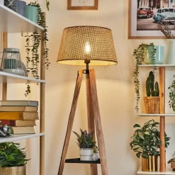 Luminaires Scandinaves-hofstein Ramila Lampadaire Écru, Noir, 1 lumière