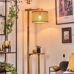 Luminaires Scandinaves-hofstein Ramila Lampadaire Écru, Noir, 1 lumière