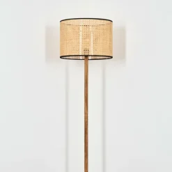 Luminaires Scandinaves-hofstein Ramila Lampadaire Écru, Noir, 1 lumière