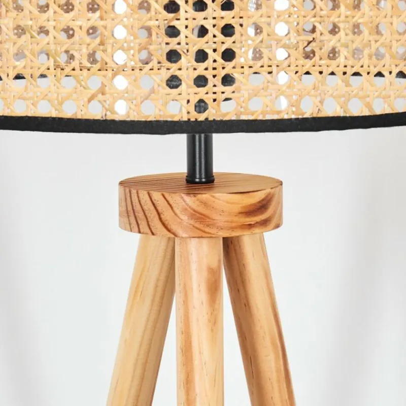 Luminaires Scandinaves-hofstein Ramila Lampadaire Écru, Noir, 1 lumière