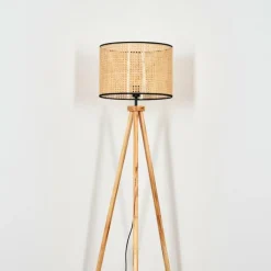 Luminaires Scandinaves-hofstein Ramila Lampadaire Écru, Noir, 1 lumière