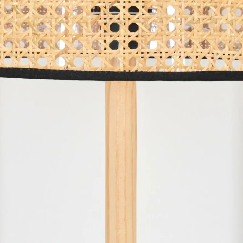 Luminaires Scandinaves-hofstein Ramila Lampadaire Écru, Noir, 1 lumière