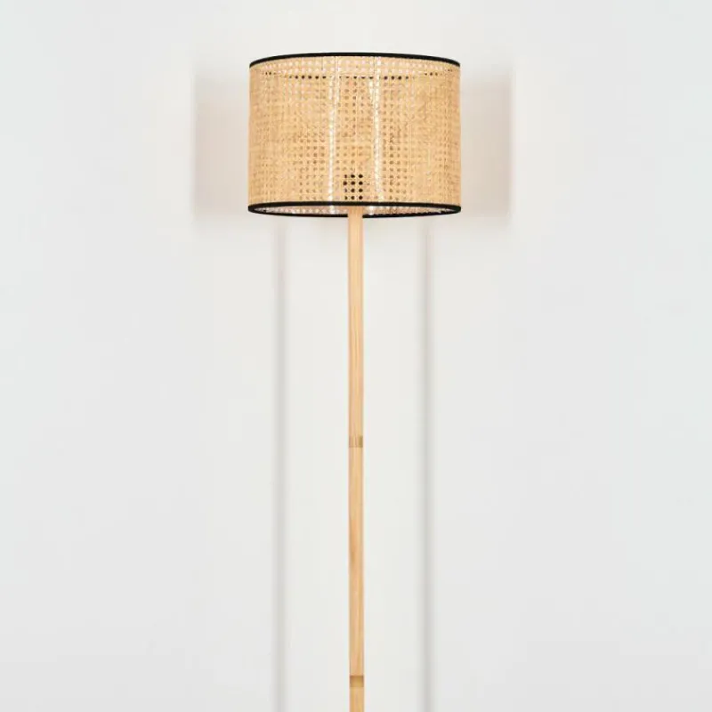 Luminaires Scandinaves-hofstein Ramila Lampadaire Écru, Noir, 1 lumière