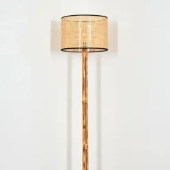 Luminaires Scandinaves-hofstein Ramila Lampadaire Écru, Noir, 1 lumière