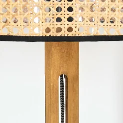 Luminaires Scandinaves-hofstein Ramila Lampadaire Écru, Noir, 1 lumière