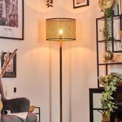 Luminaires Scandinaves-hofstein Ramila Lampadaire Écru, Noir, 1 lumière