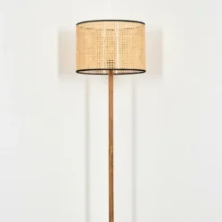 Luminaires Scandinaves-hofstein Ramila Lampadaire Écru, Noir, 1 lumière