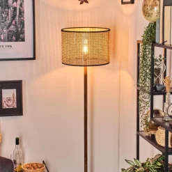 Luminaires Scandinaves-hofstein Ramila Lampadaire Écru, Noir, 1 lumière