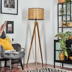 hofstein Ramila Lampadaire, Liseuse Écru, Noir, 1 lumière