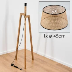 Style Boho-Chic-hofstein Ramila Lampadaire, Liseuse Écru, 1 lumière