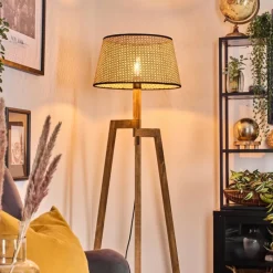 Style Boho-Chic-hofstein Ramila Lampadaire, Liseuse Écru, 1 lumière