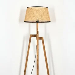 Style Boho-Chic-hofstein Ramila Lampadaire, Liseuse Écru, 1 lumière