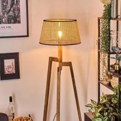 Style Boho-Chic-hofstein Ramila Lampadaire, Liseuse Écru, 1 lumière