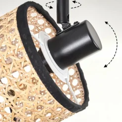 Lampes En Tissu-hofstein Ramila Plafonnier Noir, 4 lumières