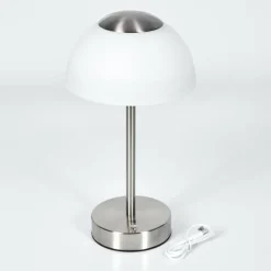 hofstein Rands Lampe à poser LED Nickel mat, 1 lumière