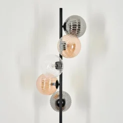 Suspension Verre Fumé-hofstein Remaisnil Lampadaire Ambre, Clair, Fumé, 5 lumières