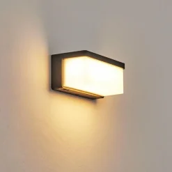 hofstein Rifbjerg Lampe murale d´extérieur, Applique murale, Spot mural LED Noir, 1 lumière