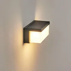 hofstein Rifbjerg Lampe murale d´extérieur, Applique murale, Spot mural LED Noir, 1 lumière