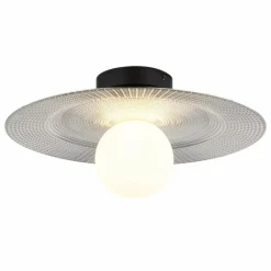 Luminaires Globo Lighting Riga Plafonnier Noir, 1 lumière* Plafonniers