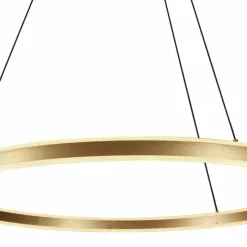 Lampes Dorées-Luminaires Steinhauer Ringlux Suspension LED Or, 2 lumières