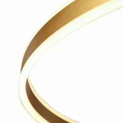 Lampes Dorées-Luminaires Steinhauer Ringlux Suspension LED Or, 2 lumières