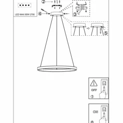 Luminaires Steinhauer Ringlux Suspension LED Noir, 2 lumières* Éclairage Led